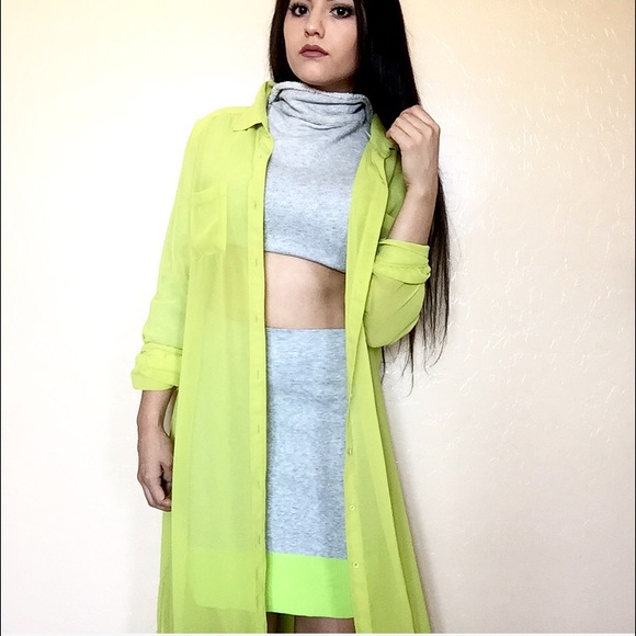 Theory gray color block skirt - Picture 3 of 4